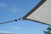 Vierecksegel 2,5 x 3 m Farbe  hell silbergrau komplett mit elastischen Spanngurten u. Montagematerial