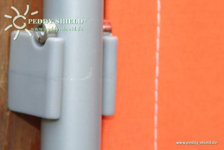 1x Paravent-Rahmen - faltbarer Sichtschutz-Paravent - Farbe Bespannung uni terracotta/orange
