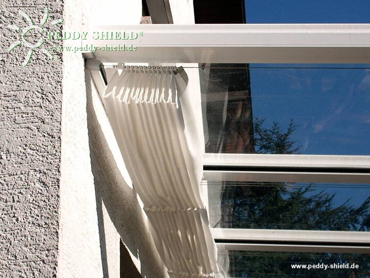Sonnensegel Polyesterstoff - Ballenbreite 146 cm -  uni wei�