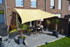 Vierecksonnensegel 3,6 x 3,6 m - offenes Schattierungsgewebe - Farbe weizen