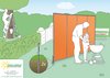 Schraub-Erdanker 2x mit Verbindungsrohr - Paraventrahmen im Garten/auf Rasen