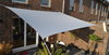 Vierecksonnensegel 3 x 4 m - Polyestergewebe - hell silbergrau - Sonnenschutz u. Regenschutz
