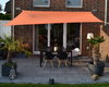 Vierecksonnensegel 3 x 4 m - Polyestergewebe - uni terracotta/orange - wasserabweisend