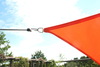 Vierecksonnensegel 3 x 4 m - Polyestergewebe - uni terracotta/orange - wasserabweisend