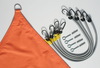 Vierecksonnensegel 3 x 4 m - Polyestergewebe - uni terracotta/orange - wasserabweisend