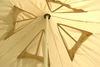 Camping-Freizeit-Sonnensegel (4) Pyramide 4 x 4 m - sandfarben