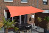Viereck-Sonnensegel 2,5 x 3 m Farbe  uni terracotta/orange,  komplett mit elastischen Spanngurten u. Montagematerial
