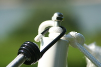 Zubeh�r: Montagestange (schwer) 2,7 m hoch zum Ausspannen von Sonnensegeln mit elastischen Spanngurten