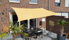 Vierecksonnensegel 2,5 x 3 m - offenes Schattierungsgewebe - Farbe weizen