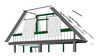 Senkrecht-Sonnensegel 230x140 cm - uni hellgrau - komplett mit Seilspanntechnik Universal