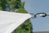 Dreiecksonnensegel 360x360x360 cm - Polyester - uni hell silbergrau-wasserabweisend