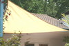Dreiecksonnensegel 5 x 5 x 5 m - offenes Schattierungsgewebe - Farbe weizen