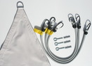 Packungsinhalt - Dreiecksonnensegel 360x360x360 cm - Polyester - uni hell silbergrau-wasserabweisend