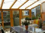 Galerie: Wintergartenbeschattung mit verschiebbaren Sonnensegeln